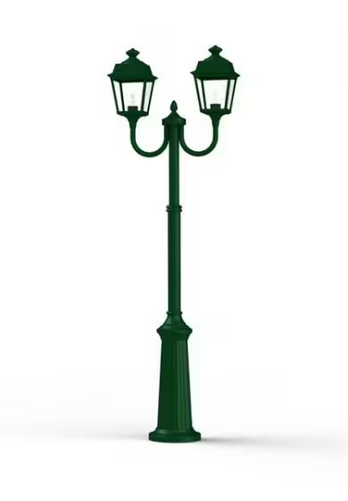 Place Des Vosges 1 Tradition Large Double Arm Clear Glass Lamp Post