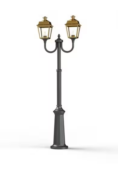 Place Des Vosges 1 Tradition Large Double Arm Clear Glass Lamp Post