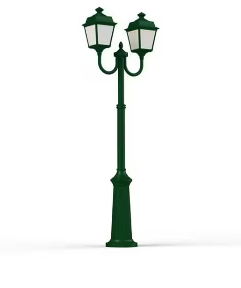 Place Des Vosges 1 Tradition Large Double Arm Frosted Glass Lamp Post
