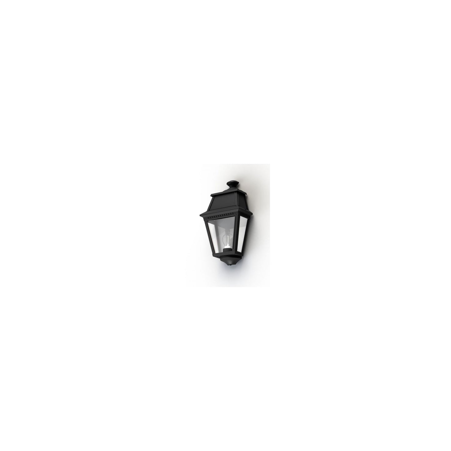 Avenue 2 Model 3 Clear Glass E27 Wall Bracket with Spot-Welded Sheet Metal