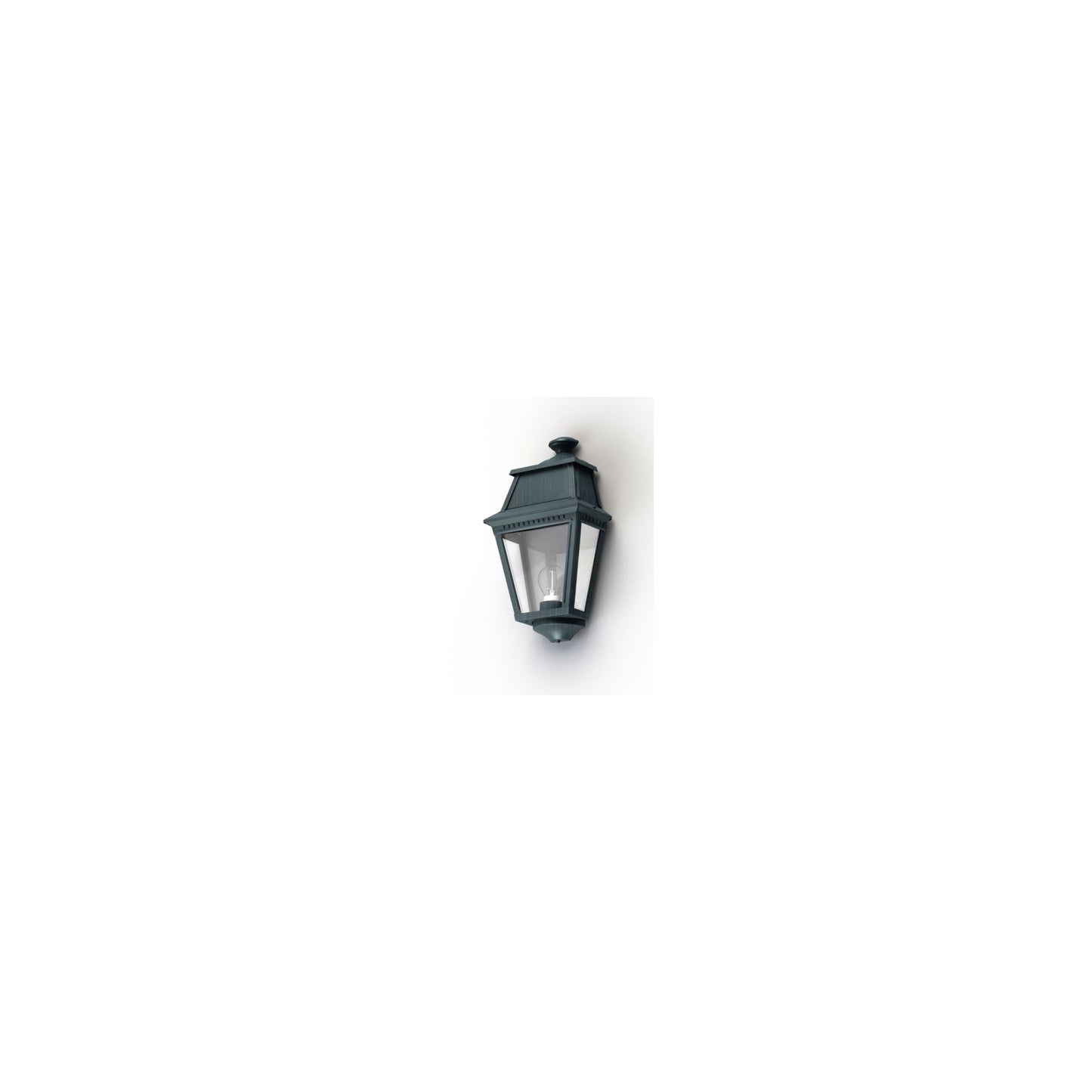 Avenue 2 Model 3 Clear Glass E27 Wall Bracket with Spot-Welded Sheet Metal