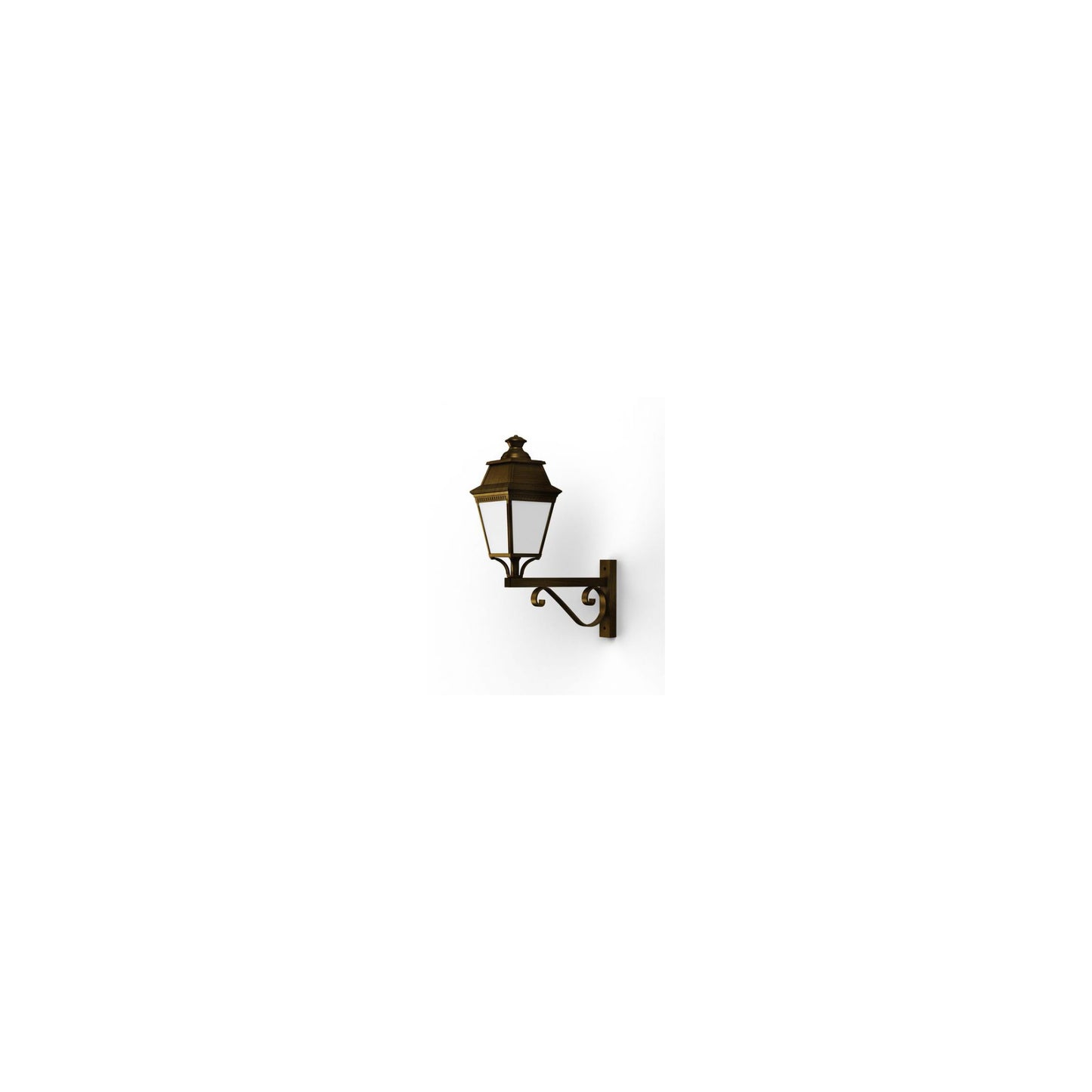 Avenue 3 Model 12 Upwards Wall Bracket with Opal Diffuser