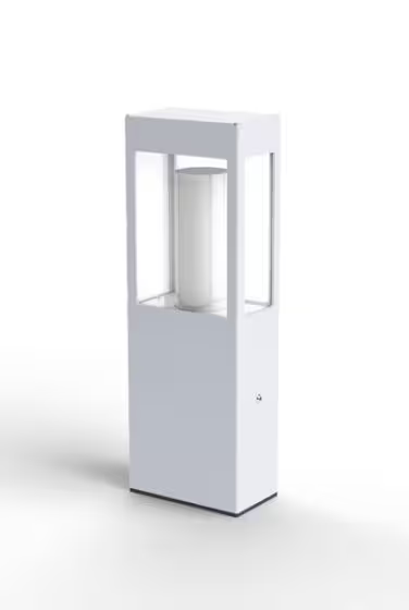 Brick Small Clear Glass Bollard