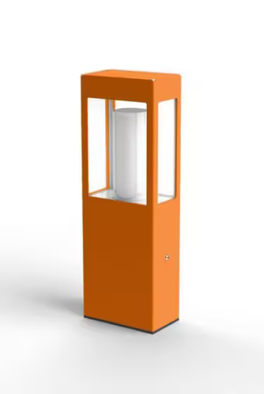 Brick Small Clear Glass Bollard