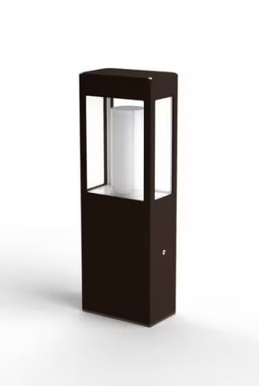 Brick Small Clear Glass Bollard