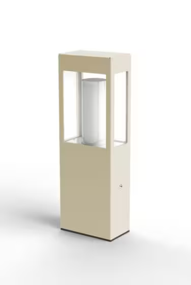 Brick Small Clear Glass Bollard