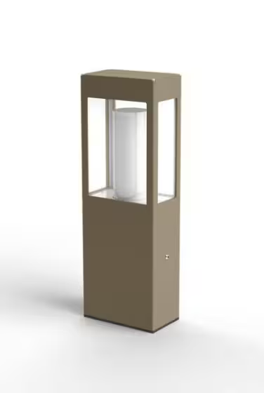 Brick Small Clear Glass Bollard