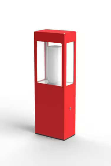 Brick Small Clear Glass Bollard
