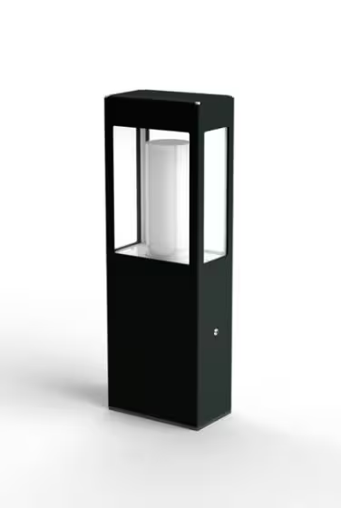Brick Small Clear Glass Bollard