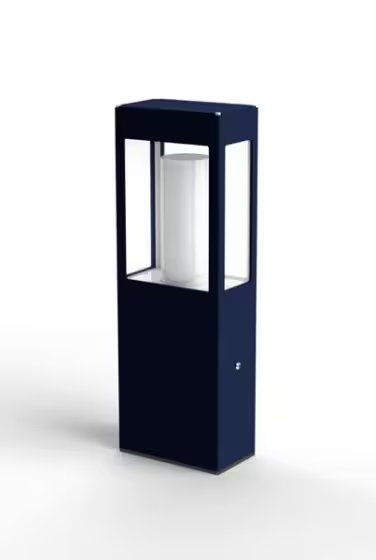 Brick Small Clear Glass Bollard