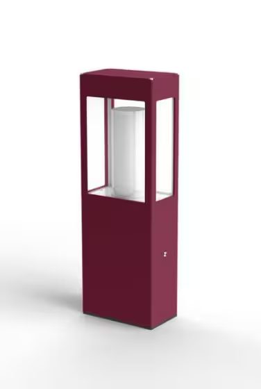 Brick Small Clear Glass Bollard