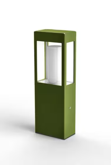 Brick Small Clear Glass Bollard