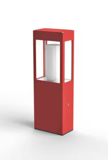 Brick Small Clear Glass Bollard