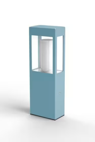 Brick Small Clear Glass Bollard