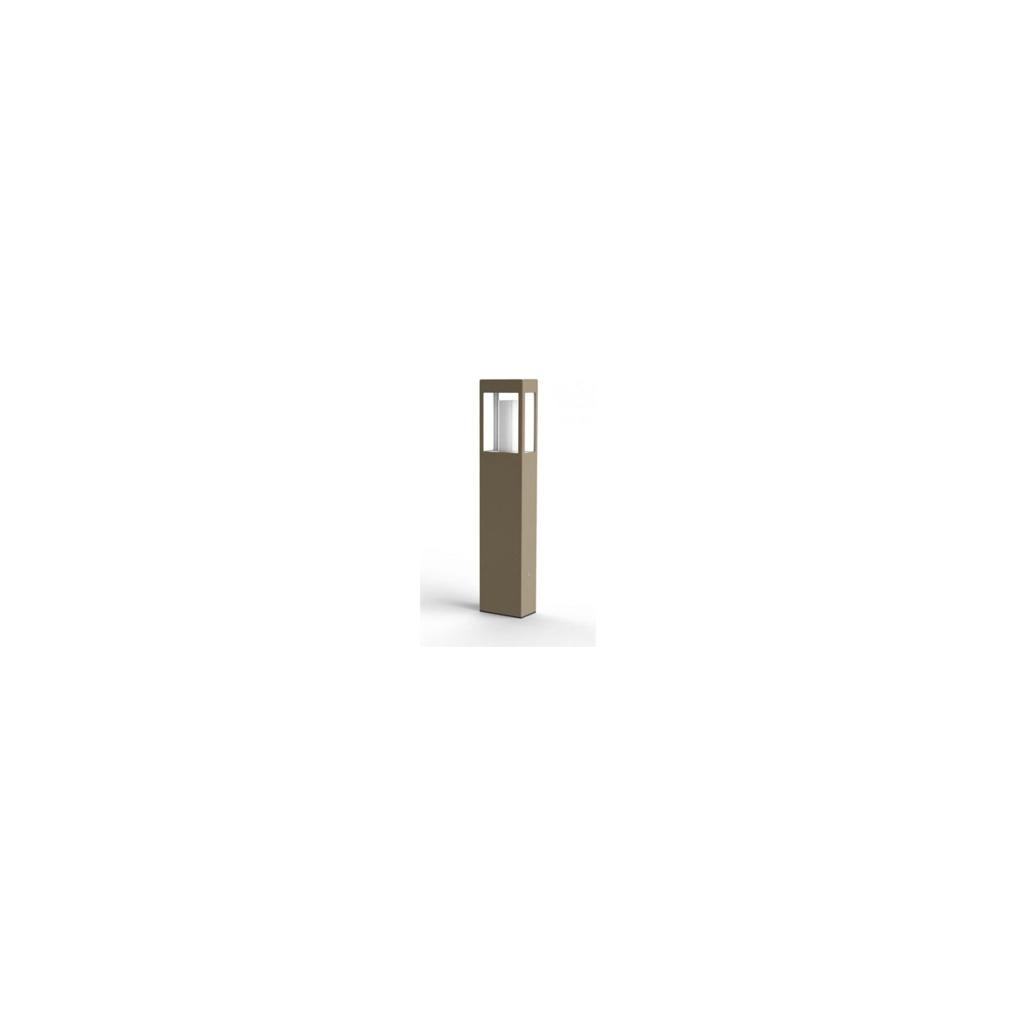 Brick Large Clear Glass Bollard with Removable Bulb Cover