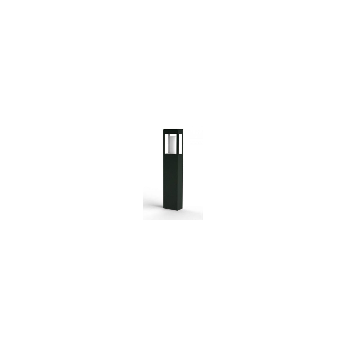 Brick Large Clear Glass Bollard with Removable Bulb Cover