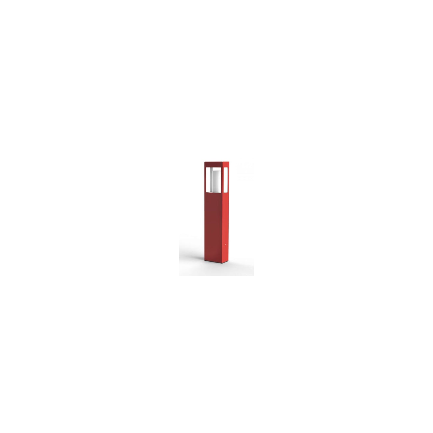 Brick Large Clear Glass Bollard with Removable Bulb Cover