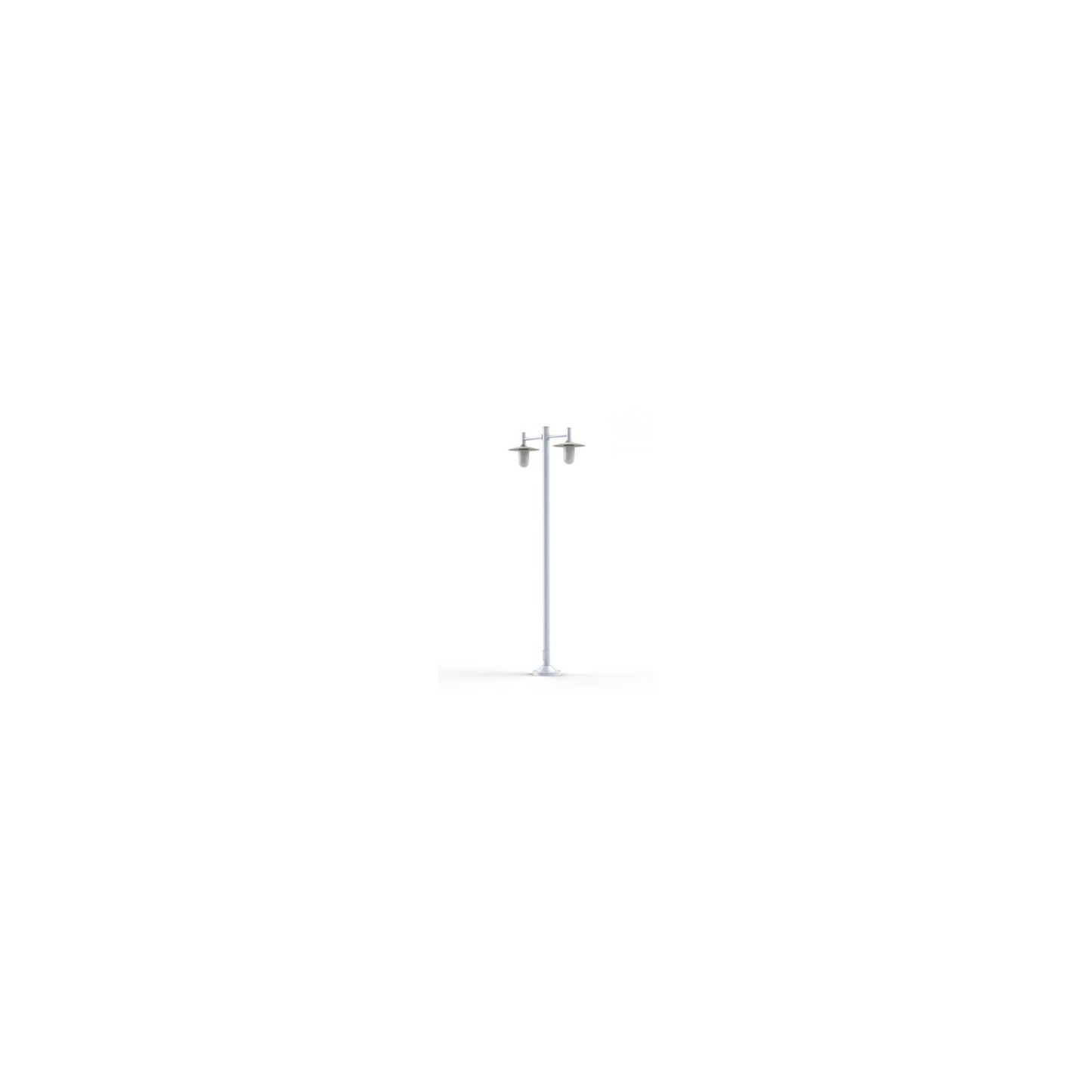 Montana Model 4 Double Arm Opal Glass & Copper Shade Lamp Post with Cast Aluminium Pole