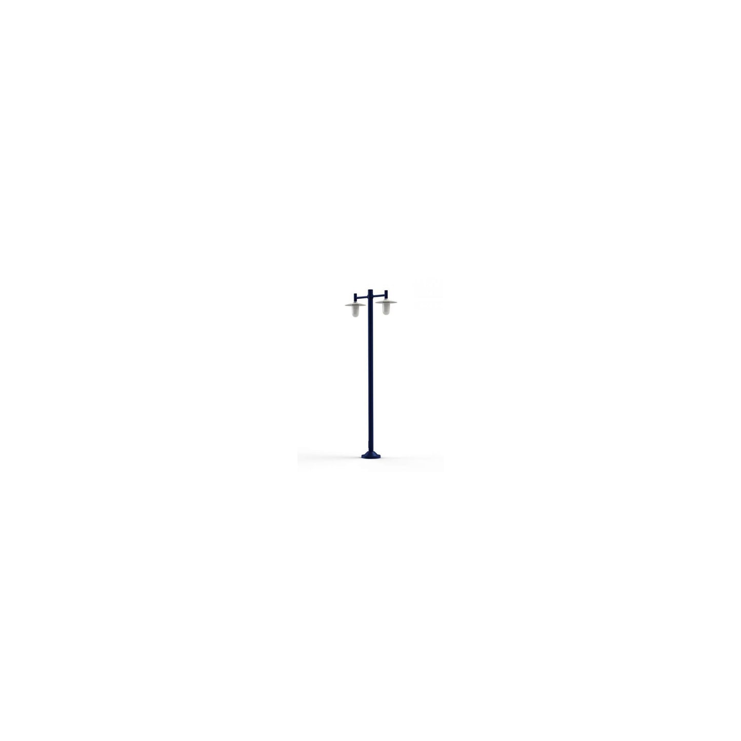 Montana Model 4 Double Arm Opal Glass & Copper Shade Lamp Post with Cast Aluminium Pole