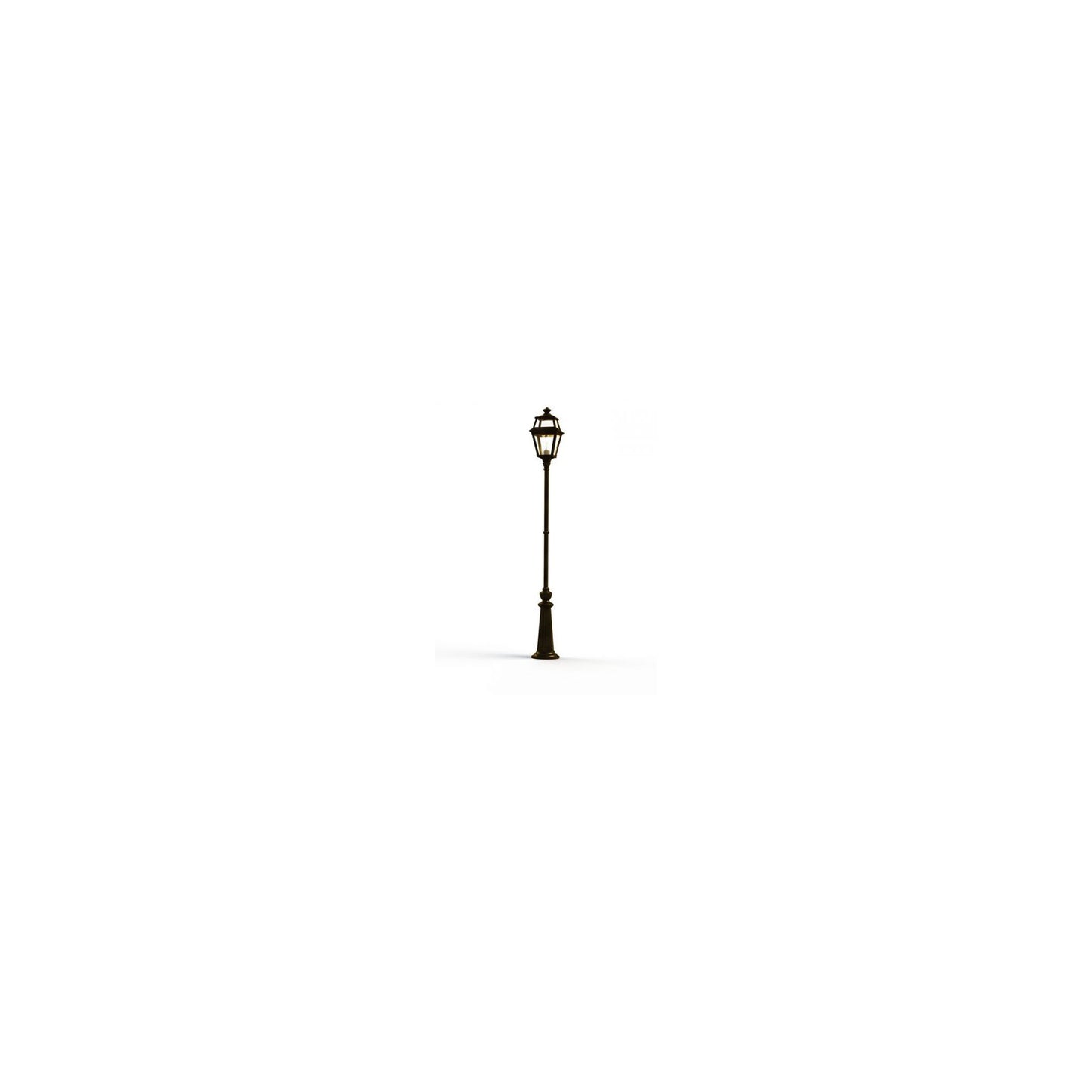 Place Des Vosges 2 Model 8 Large Clear Glass Lamp Post with Minimalist lines style lantern