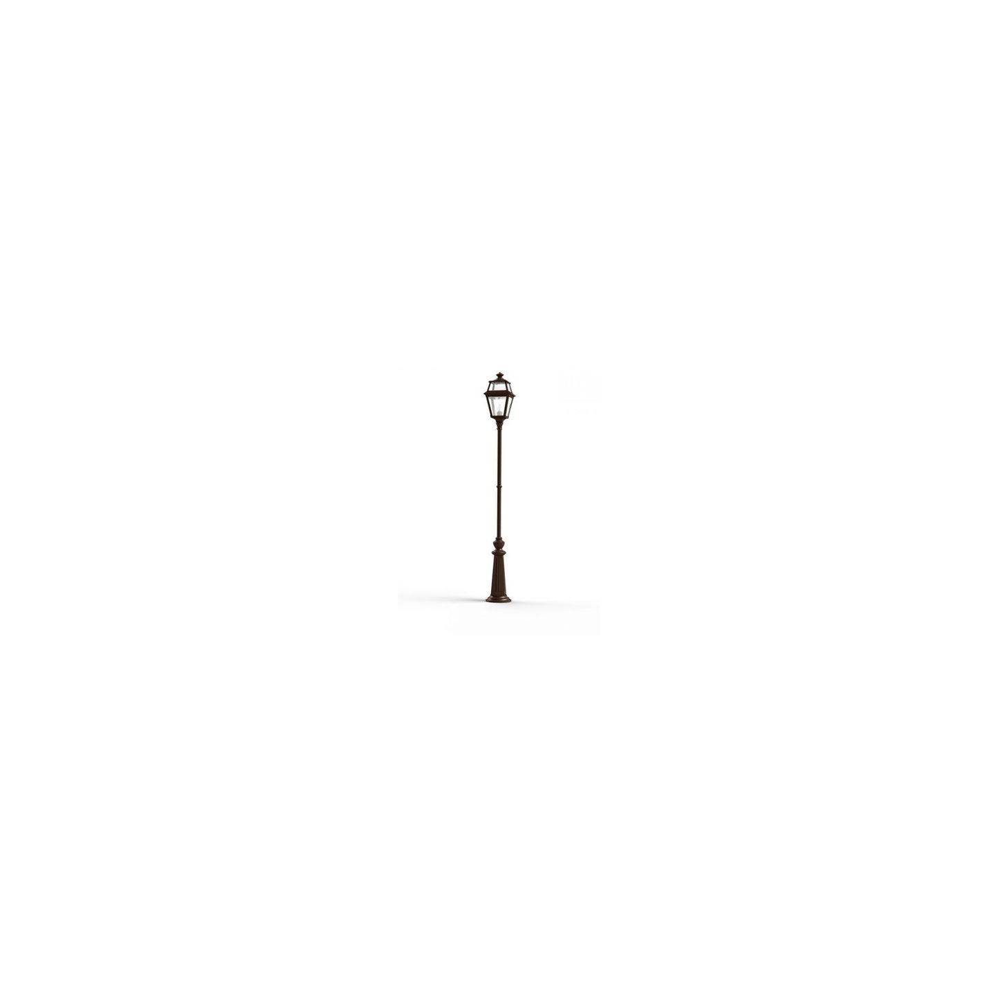Place Des Vosges 2 Model 8 Large Clear Glass Lamp Post with Minimalist lines style lantern