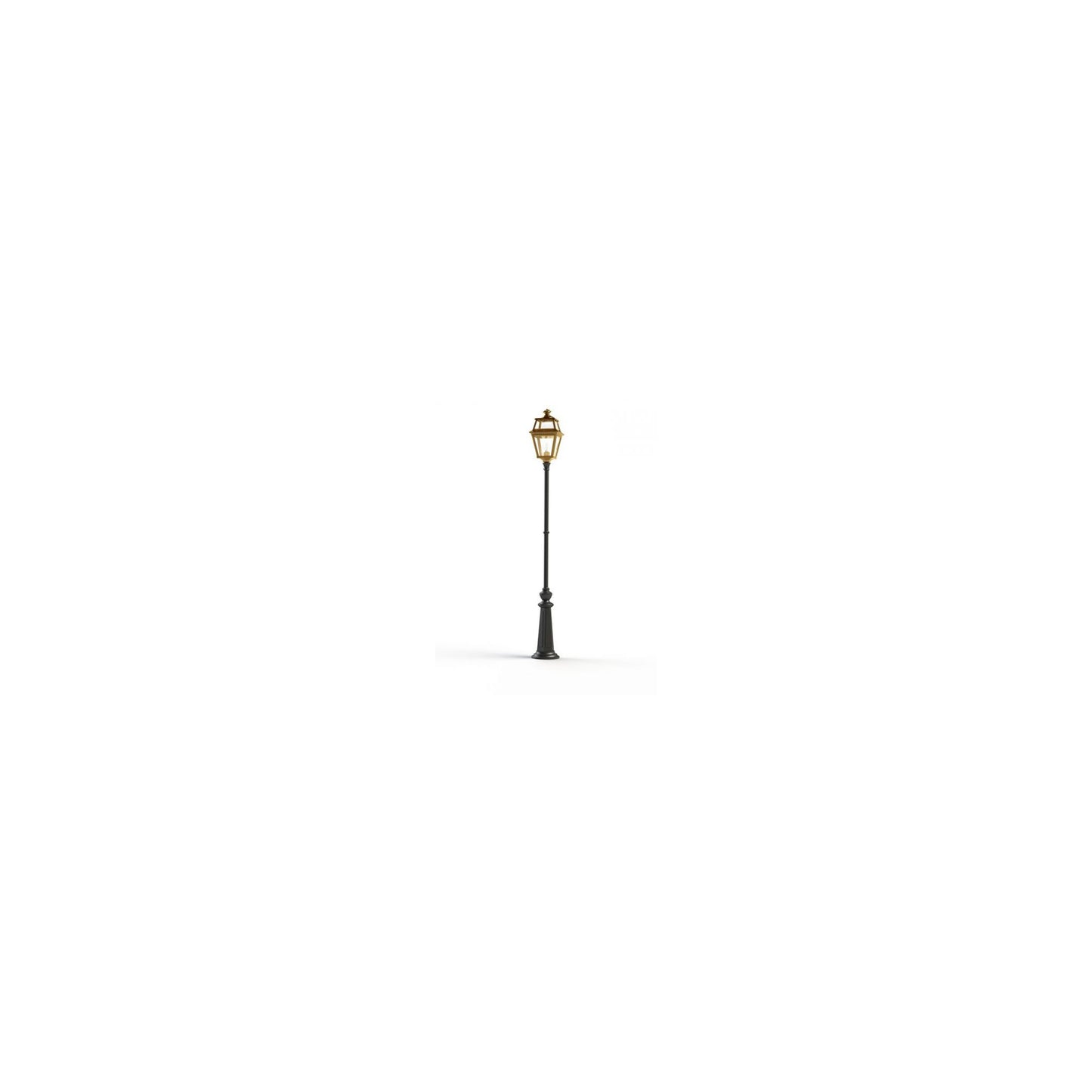 Place Des Vosges 2 Model 8 Large Clear Glass Lamp Post with Minimalist lines style lantern