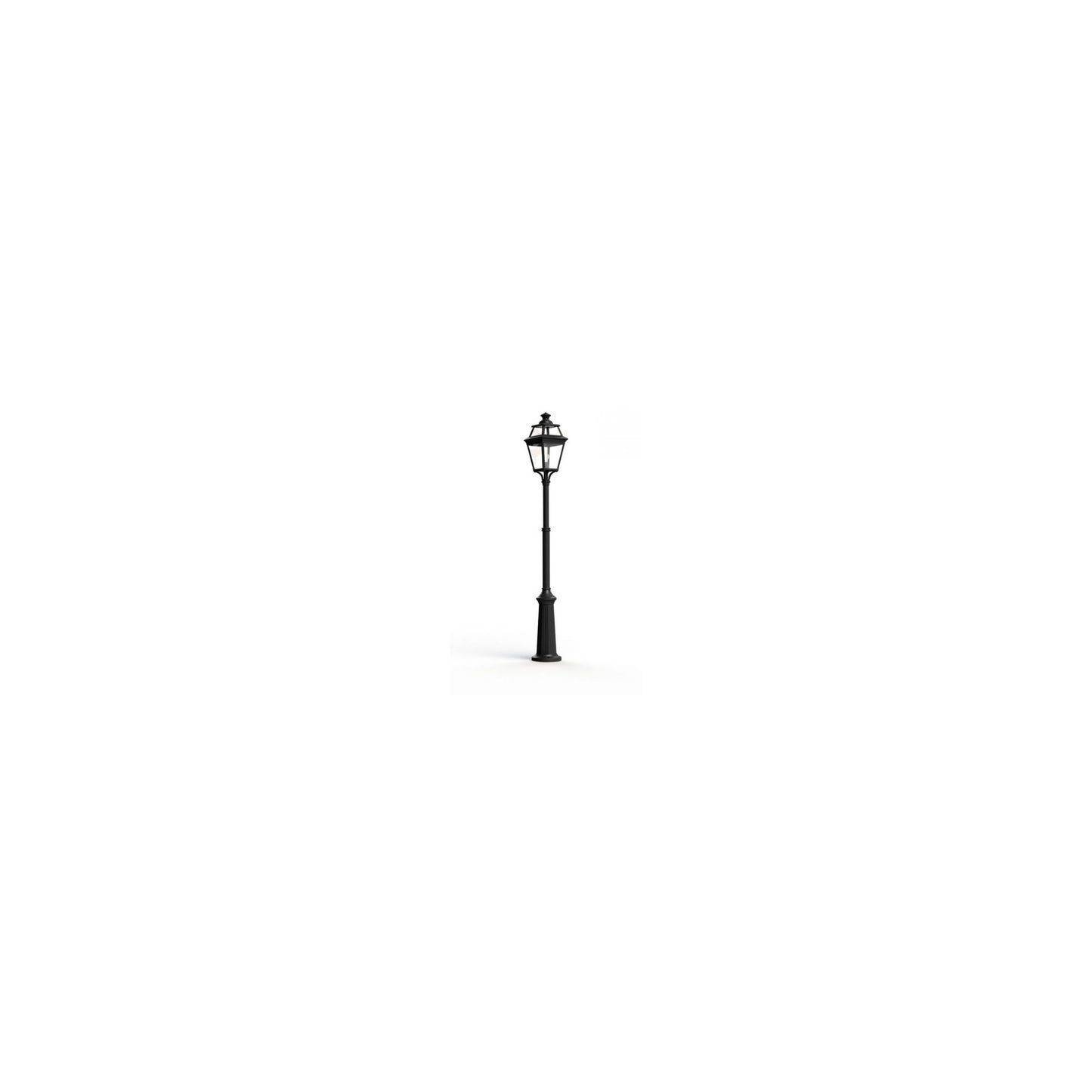 Place Des Vosges 3 Small Clear Glass Lamp Post with Minimalist lines style lantern