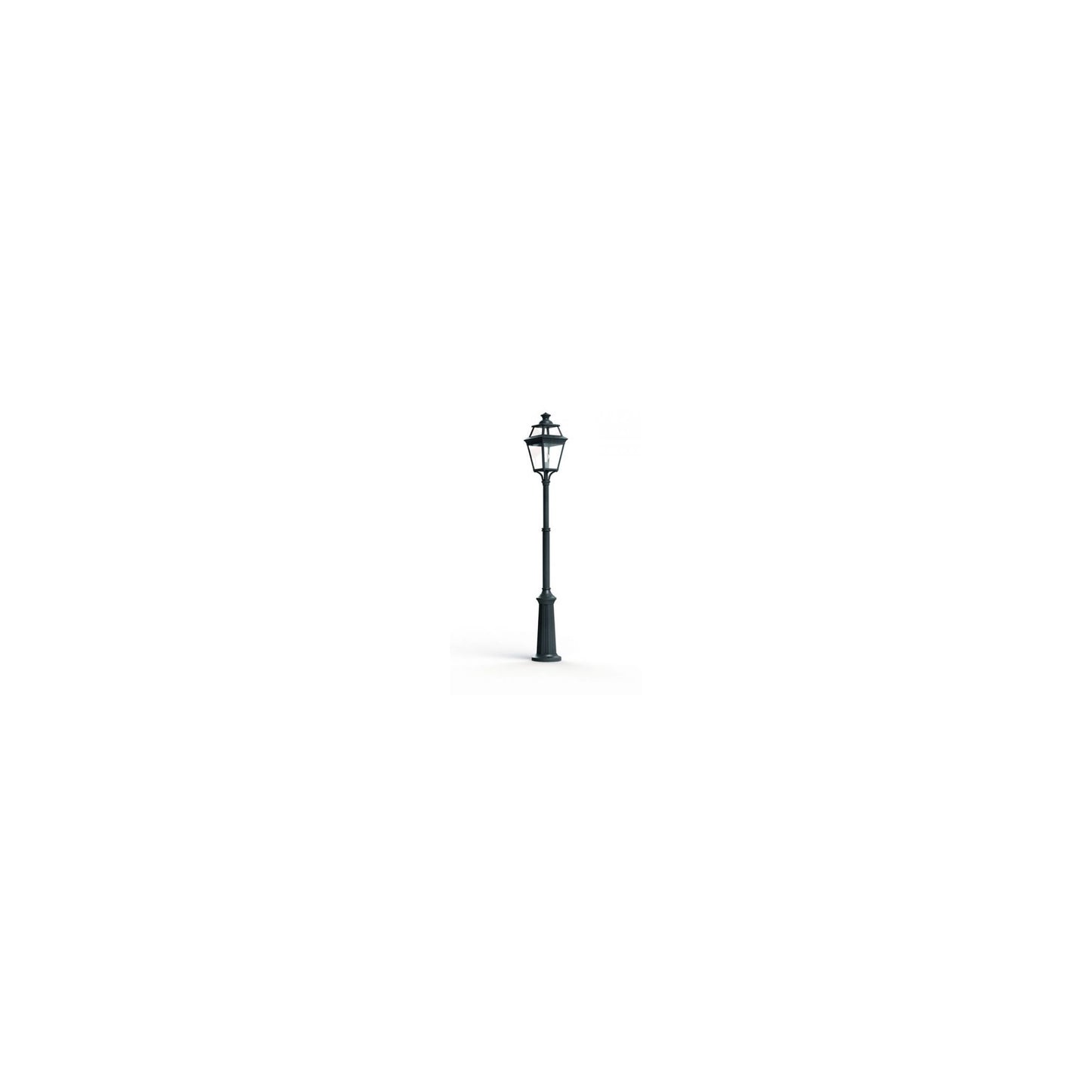 Place Des Vosges 3 Small Clear Glass Lamp Post with Minimalist lines style lantern