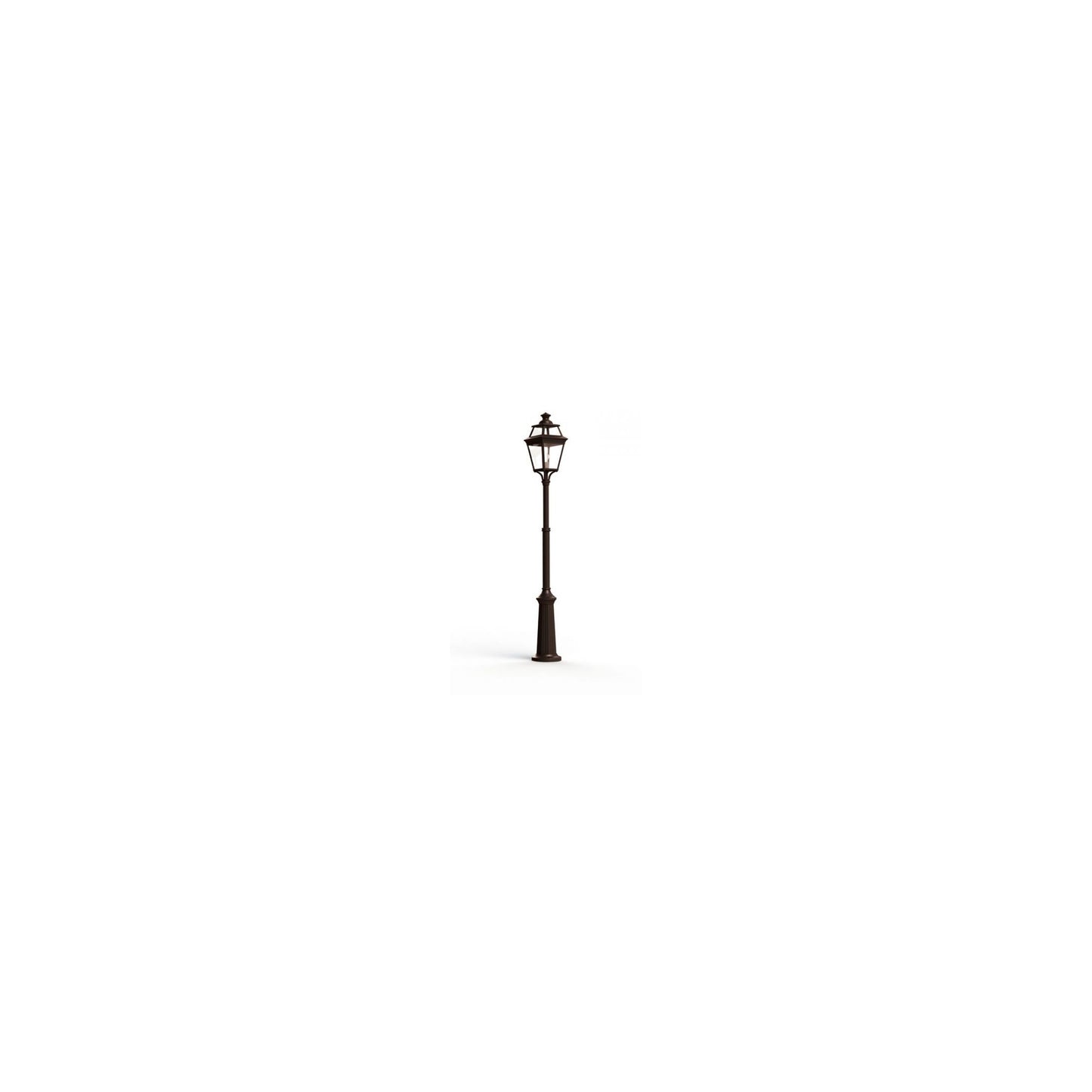 Place Des Vosges 3 Small Clear Glass Lamp Post with Minimalist lines style lantern