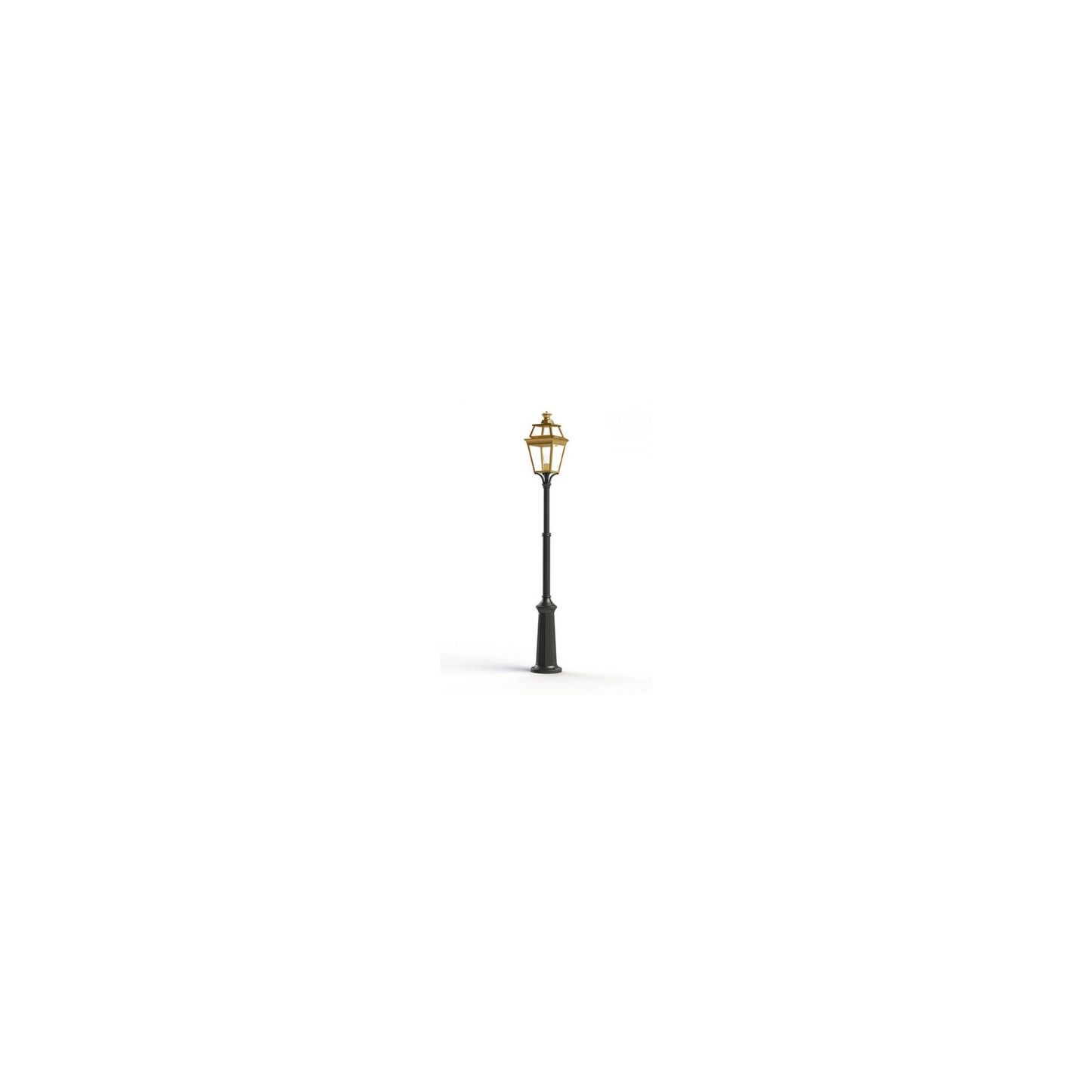 Place Des Vosges 3 Small Clear Glass Lamp Post with Minimalist lines style lantern