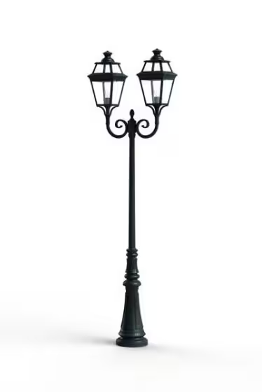 Place Des Vosges 3 Model 7 Large Double Arm Clear Glass Lamp Post