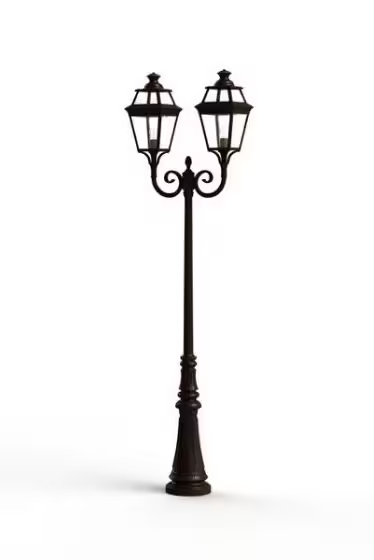 Place Des Vosges 3 Model 7 Large Double Arm Clear Glass Lamp Post