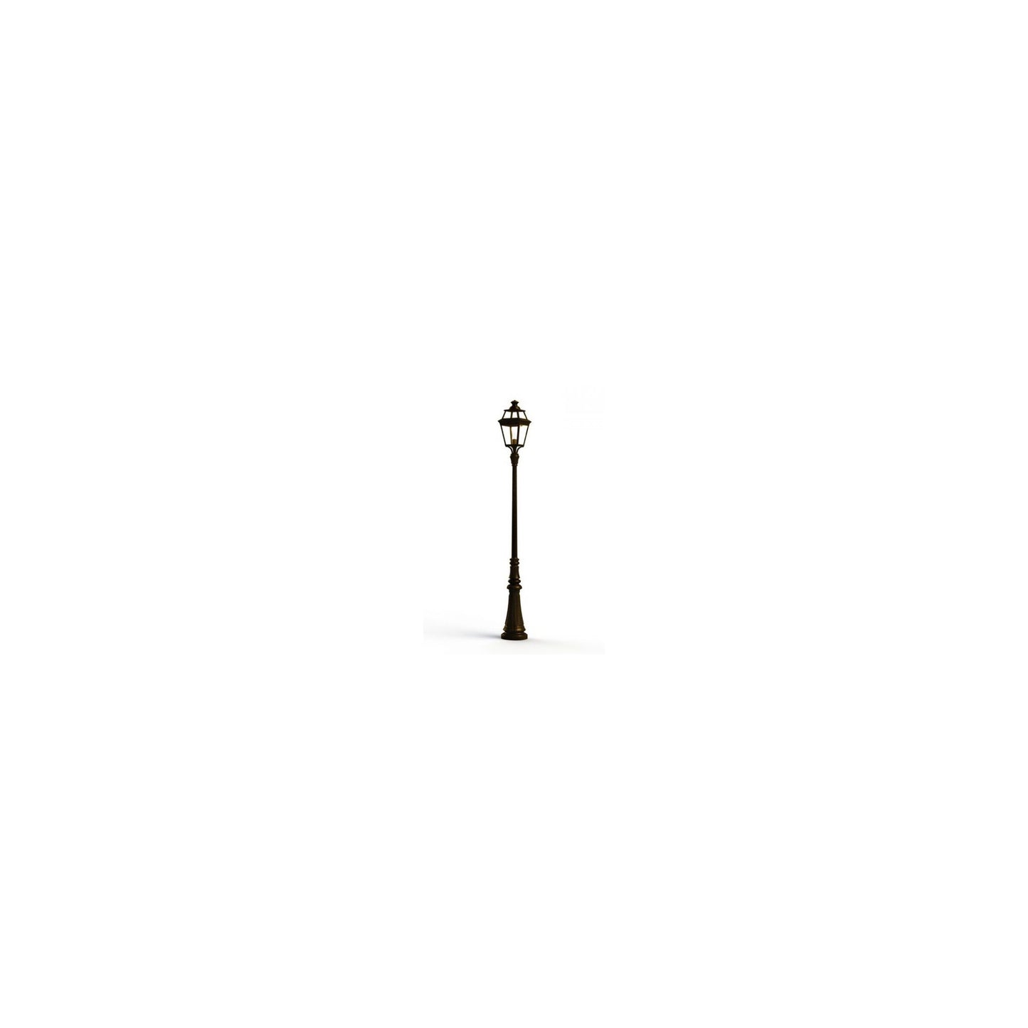 Place Des Vosges 3 Large Clear Glass Lamp Post with Minimalist lines style lantern