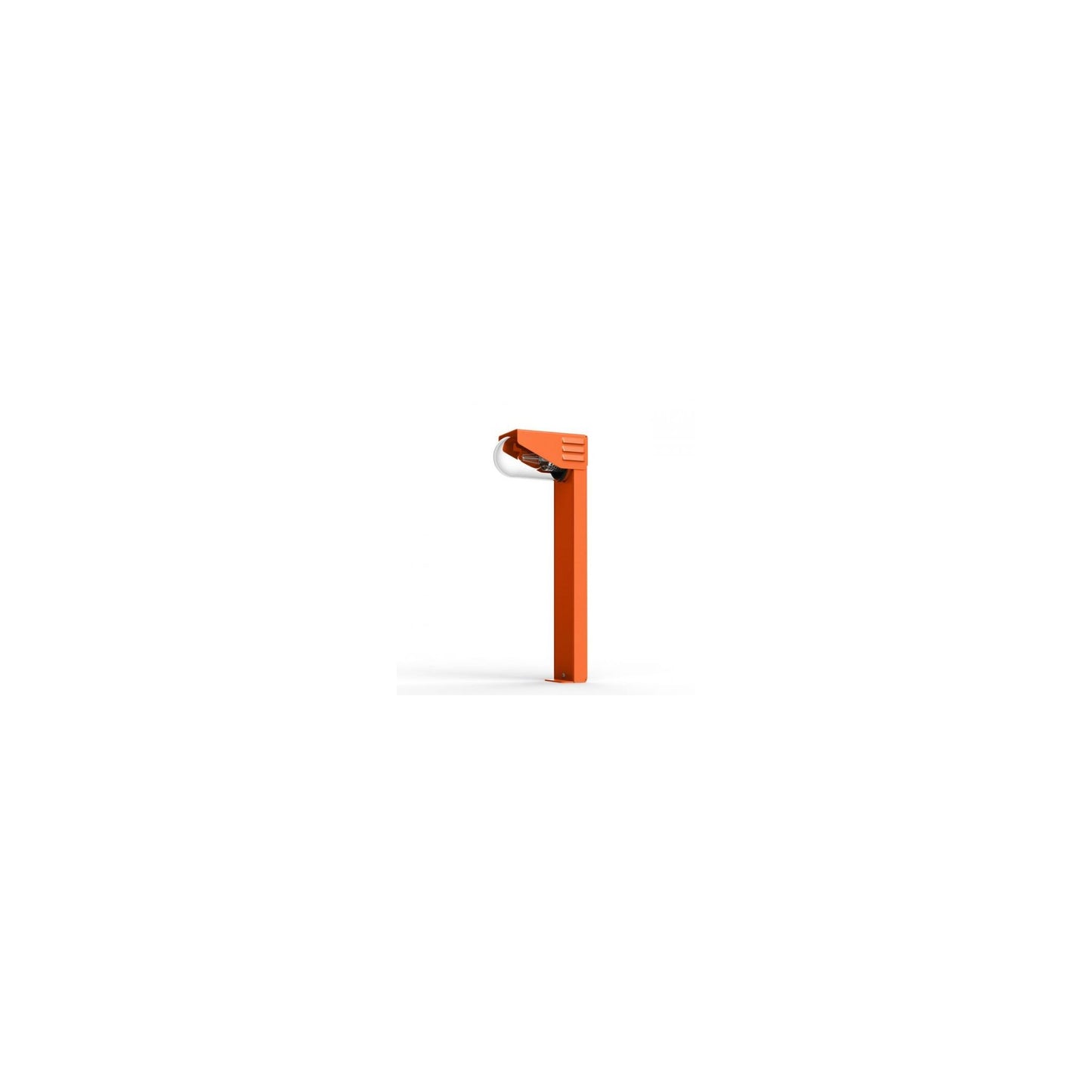 RP195 Large Clear Glass Bollard with Folded Metal Head