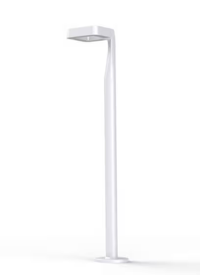 Square Model 3 Satin 2700K Built-in LED Bollard