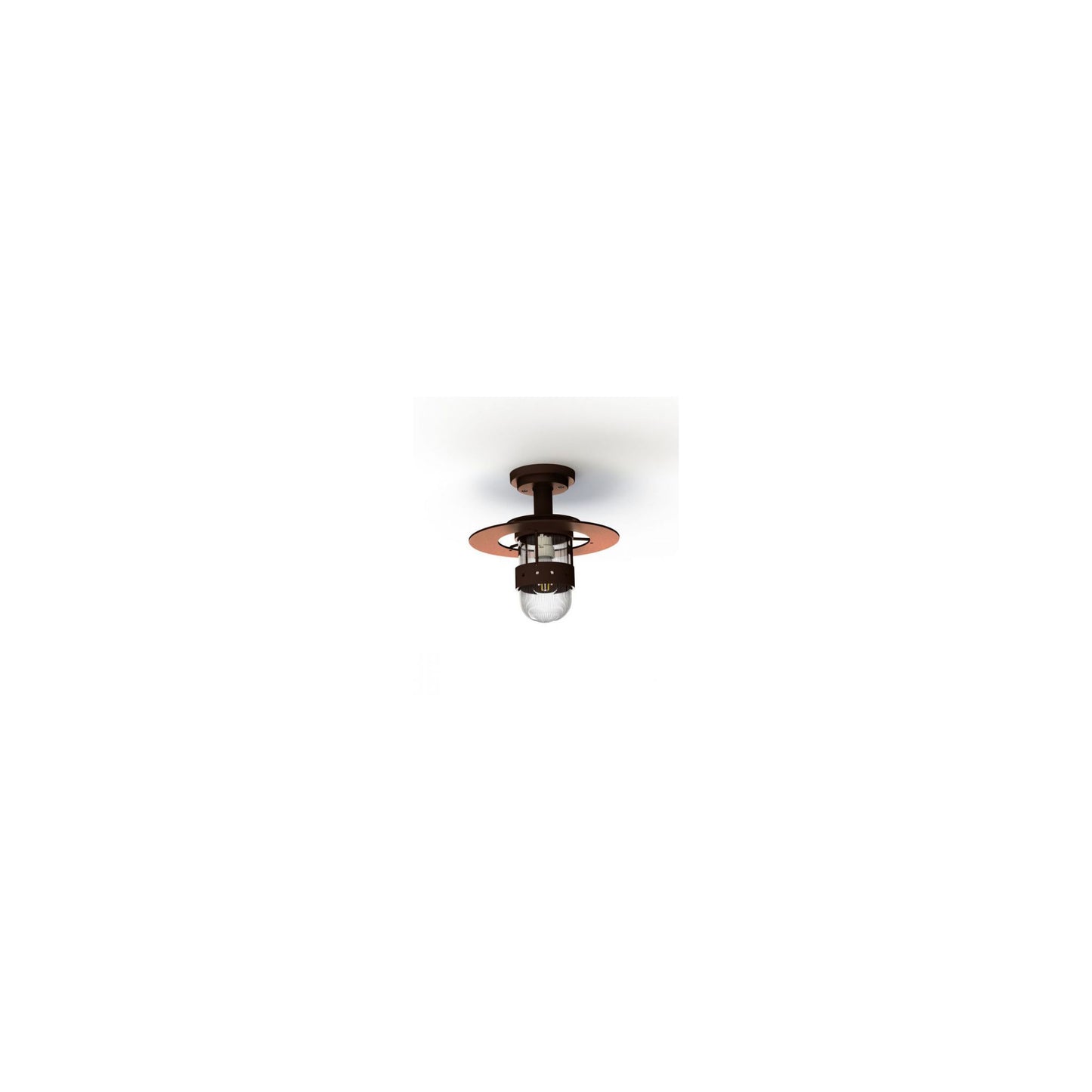 Kent Clear Prismatic Glass Ceiling Light with Glare Reducing Ring