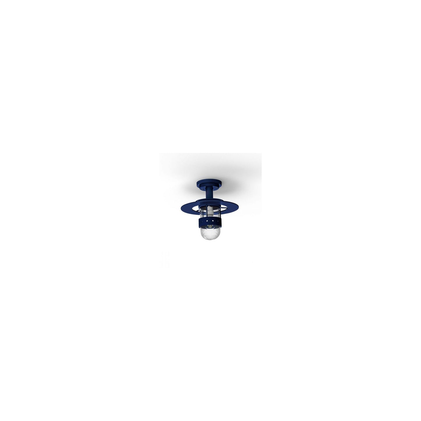 Kent Clear Prismatic Glass Ceiling Light with Glare Reducing Ring