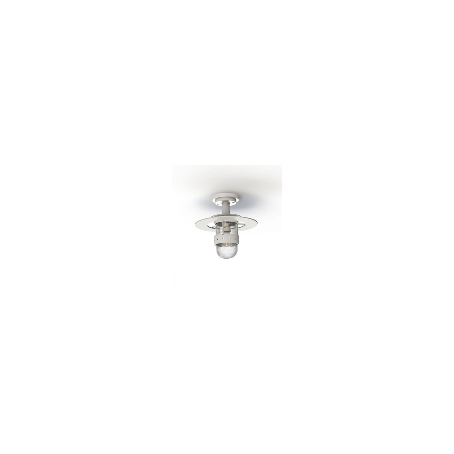 Kent Clear Prismatic Glass Ceiling Light with Glare Reducing Ring