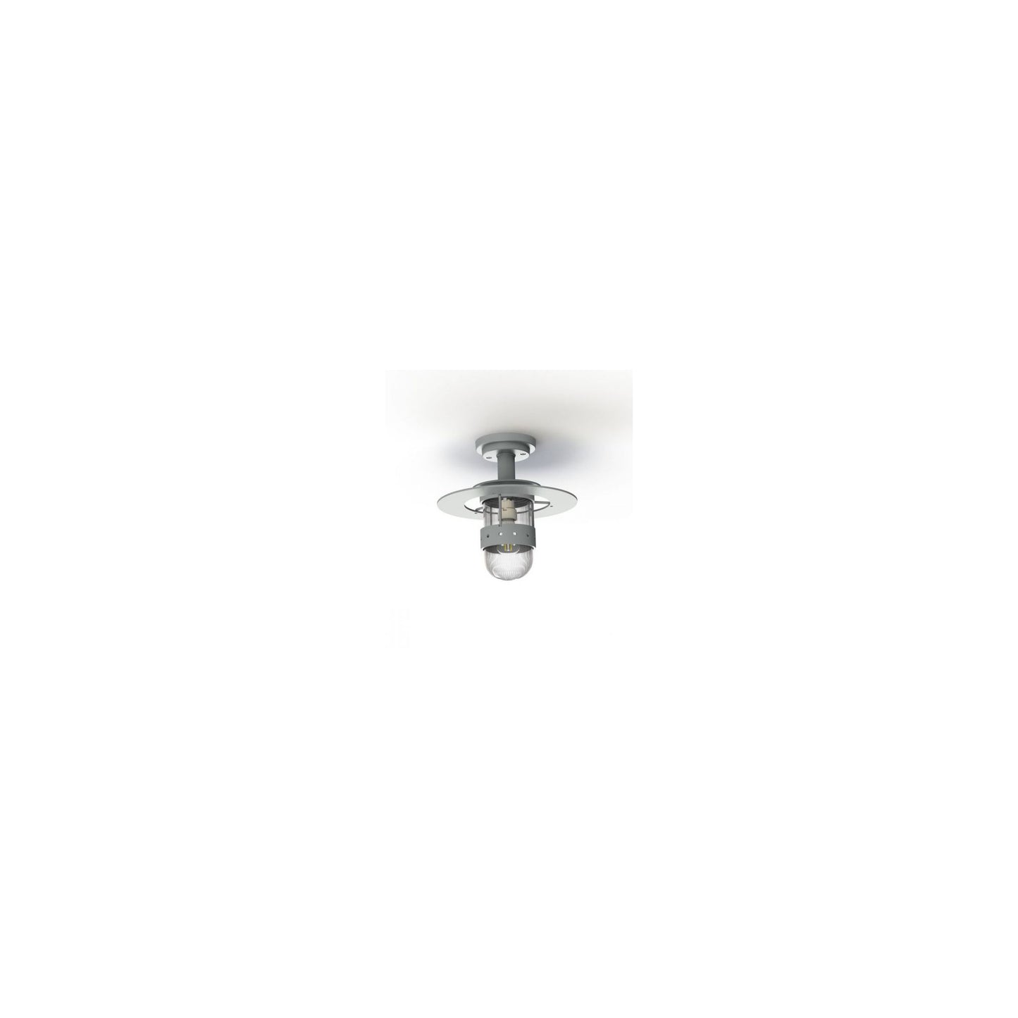 Kent Clear Prismatic Glass Ceiling Light with Glare Reducing Ring