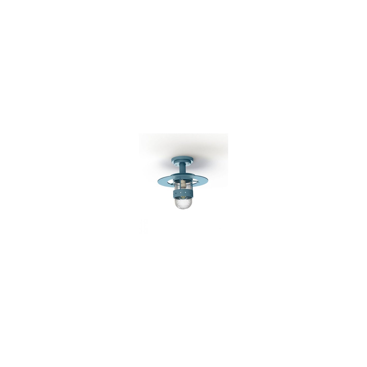 Kent Clear Prismatic Glass Ceiling Light with Glare Reducing Ring