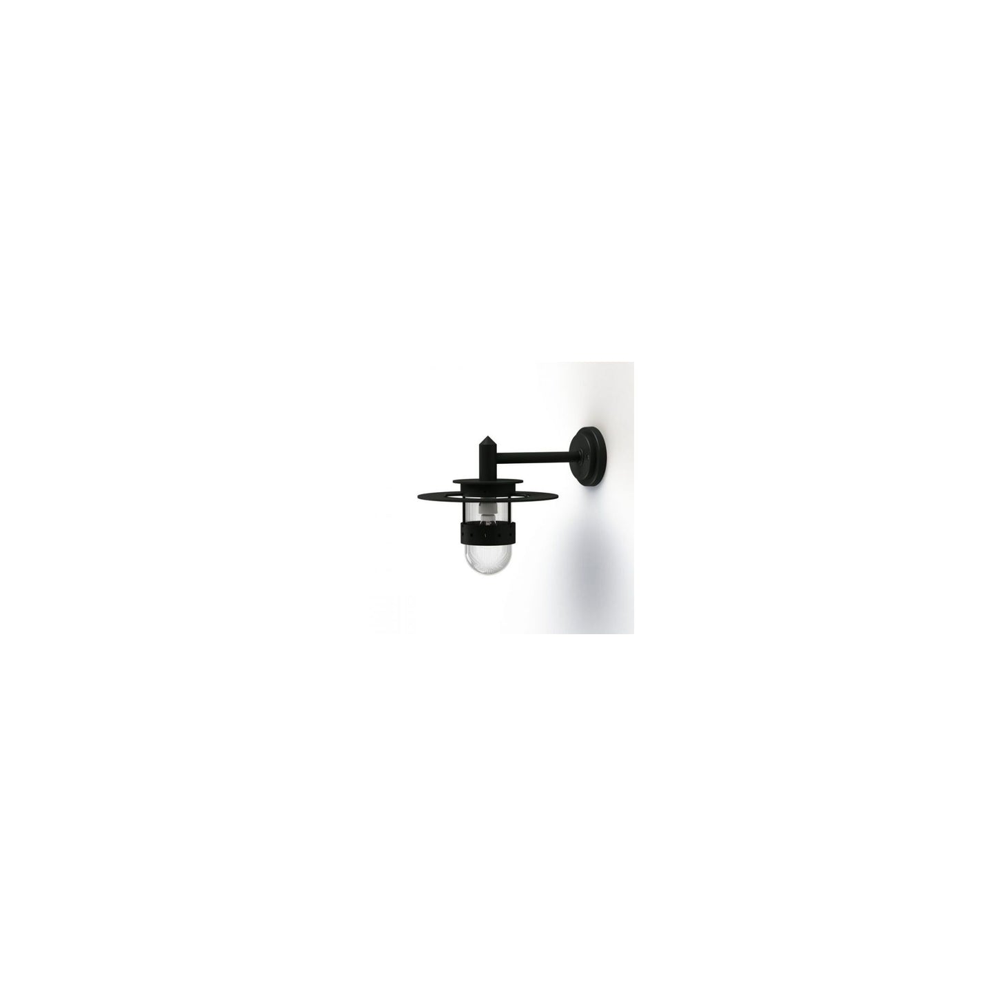 Kent Clear Prismatic Glass Wall Light with Glare Reducing Ring