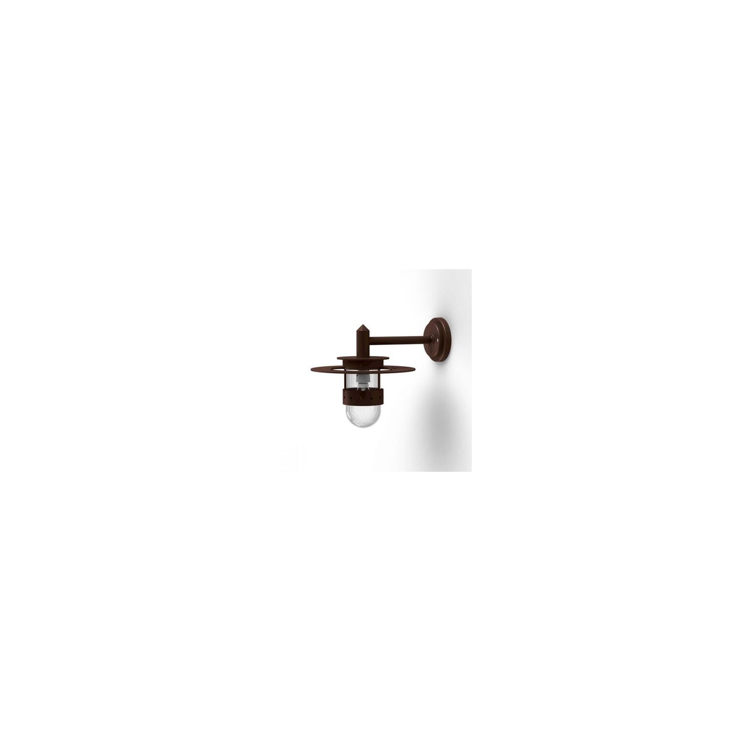 Kent Clear Prismatic Glass Wall Light with Glare Reducing Ring