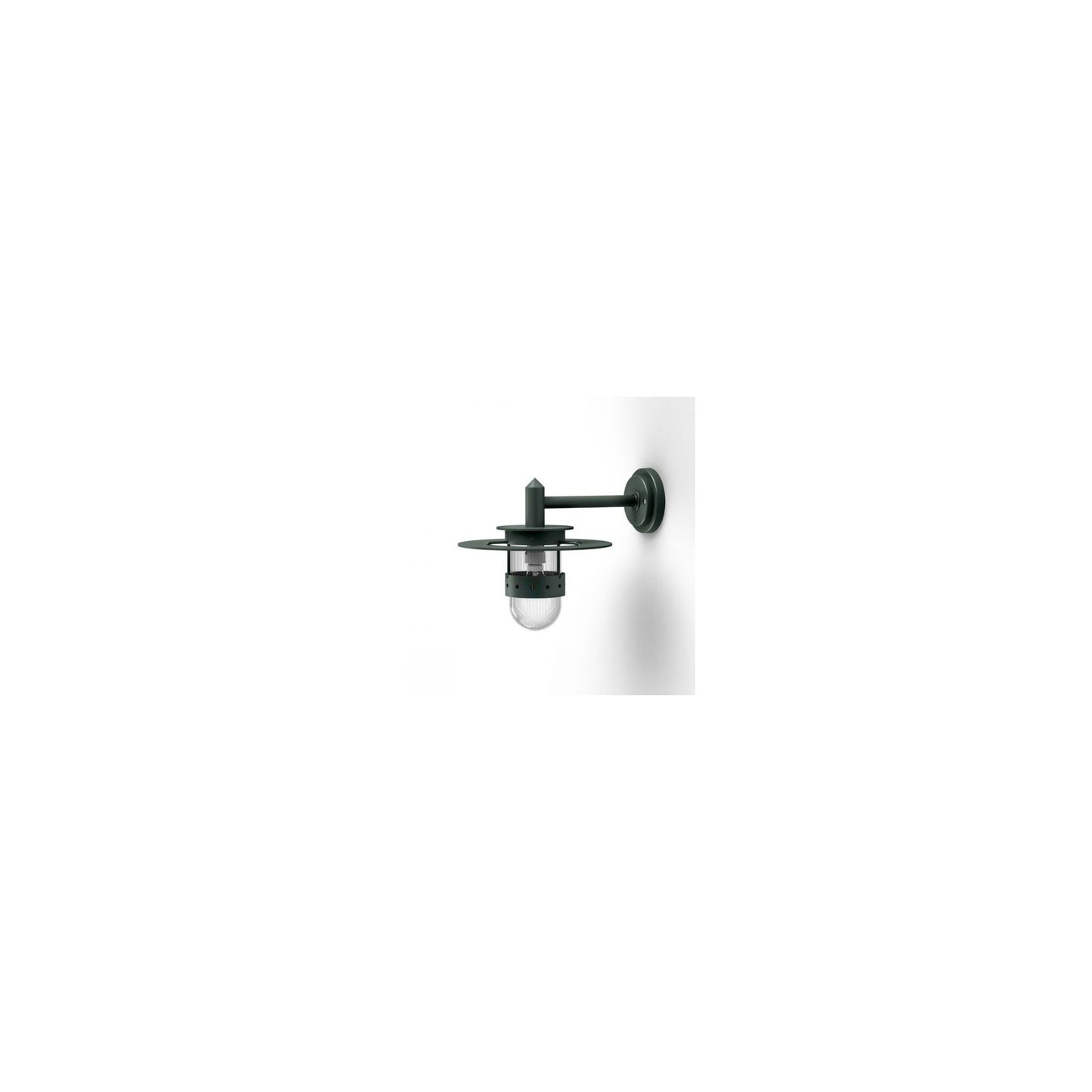 Kent Clear Prismatic Glass Wall Light with Glare Reducing Ring