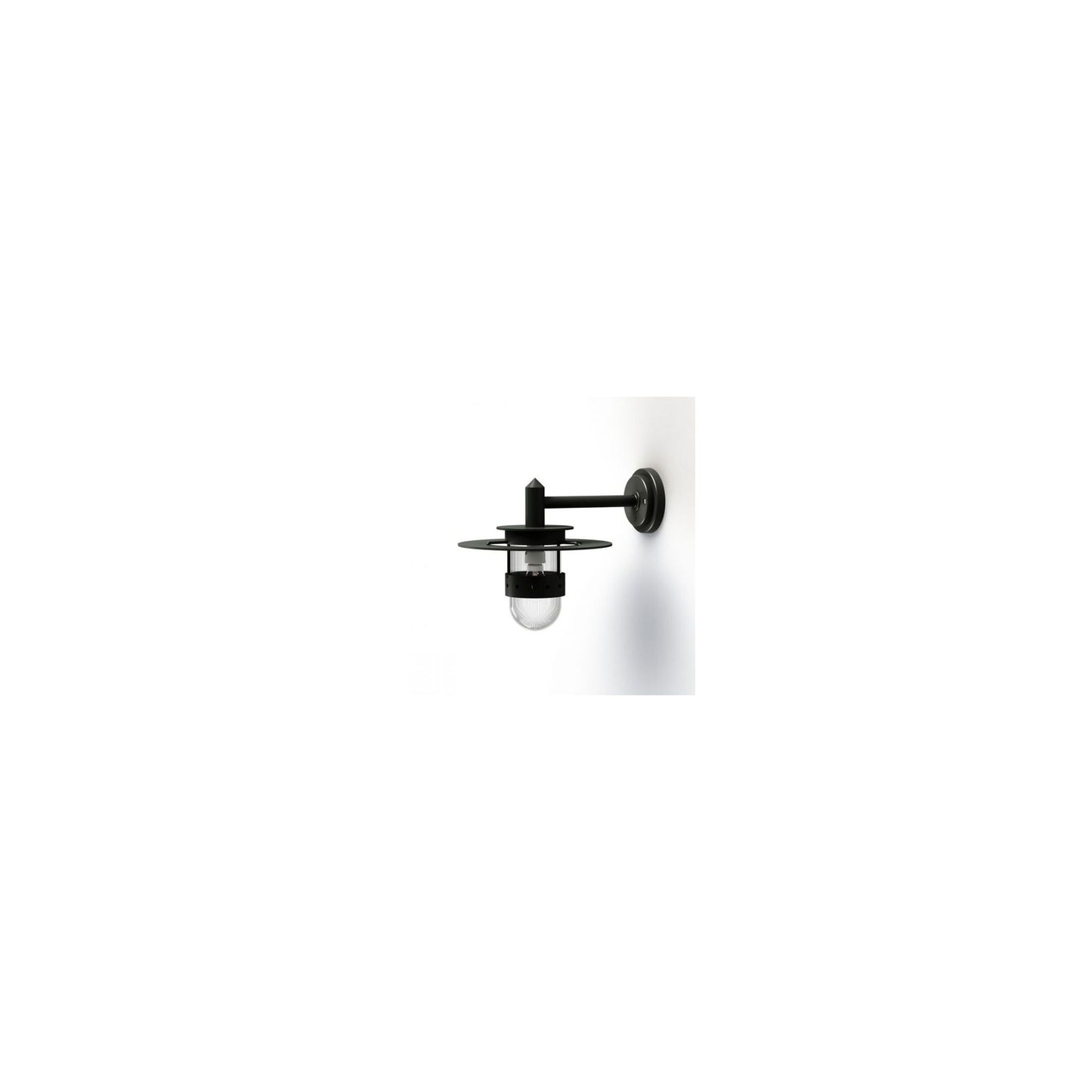 Kent Clear Prismatic Glass Wall Light with Glare Reducing Ring