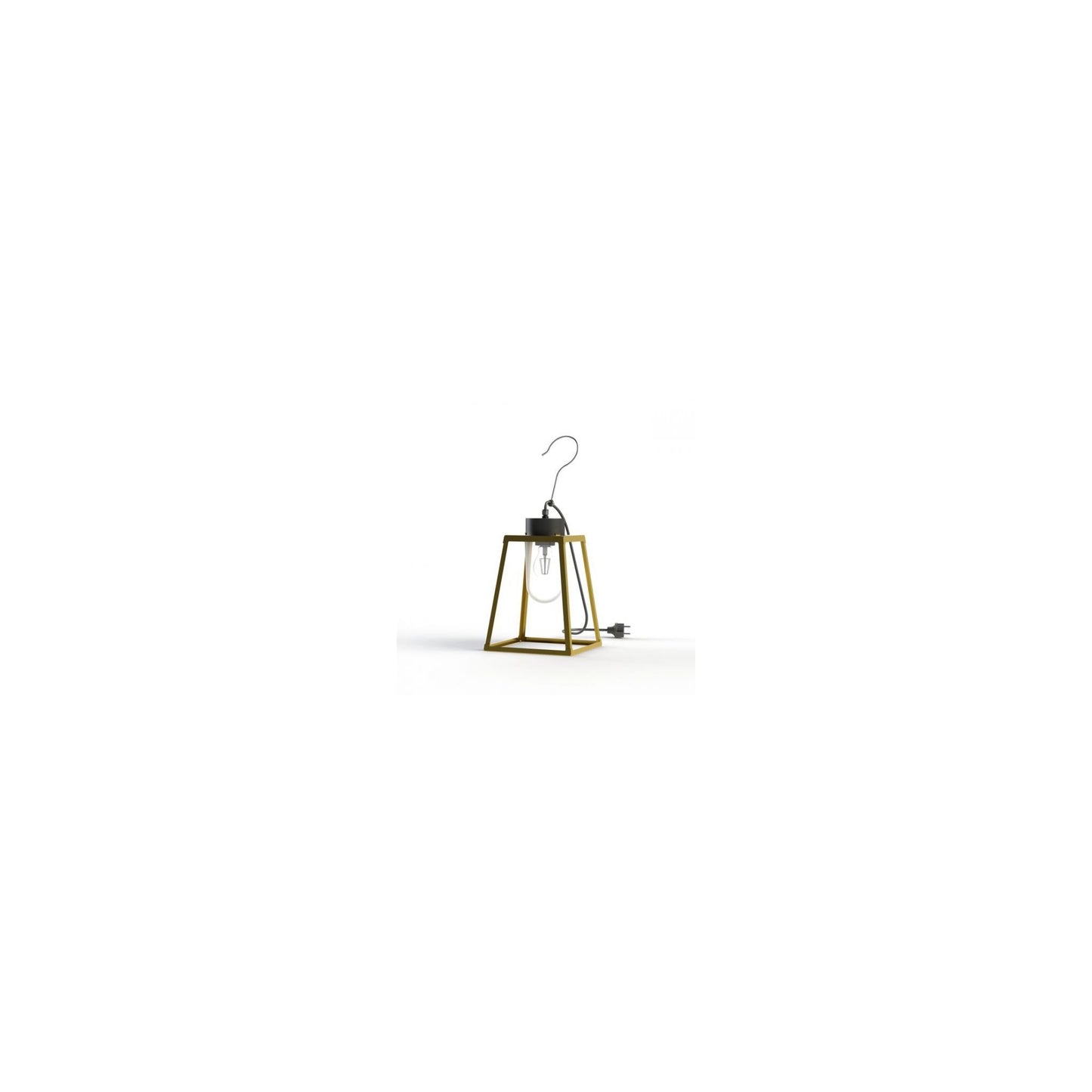 Lampiok Model 1 Portable Clear Glass Lantern with Mounting Hook and Plug