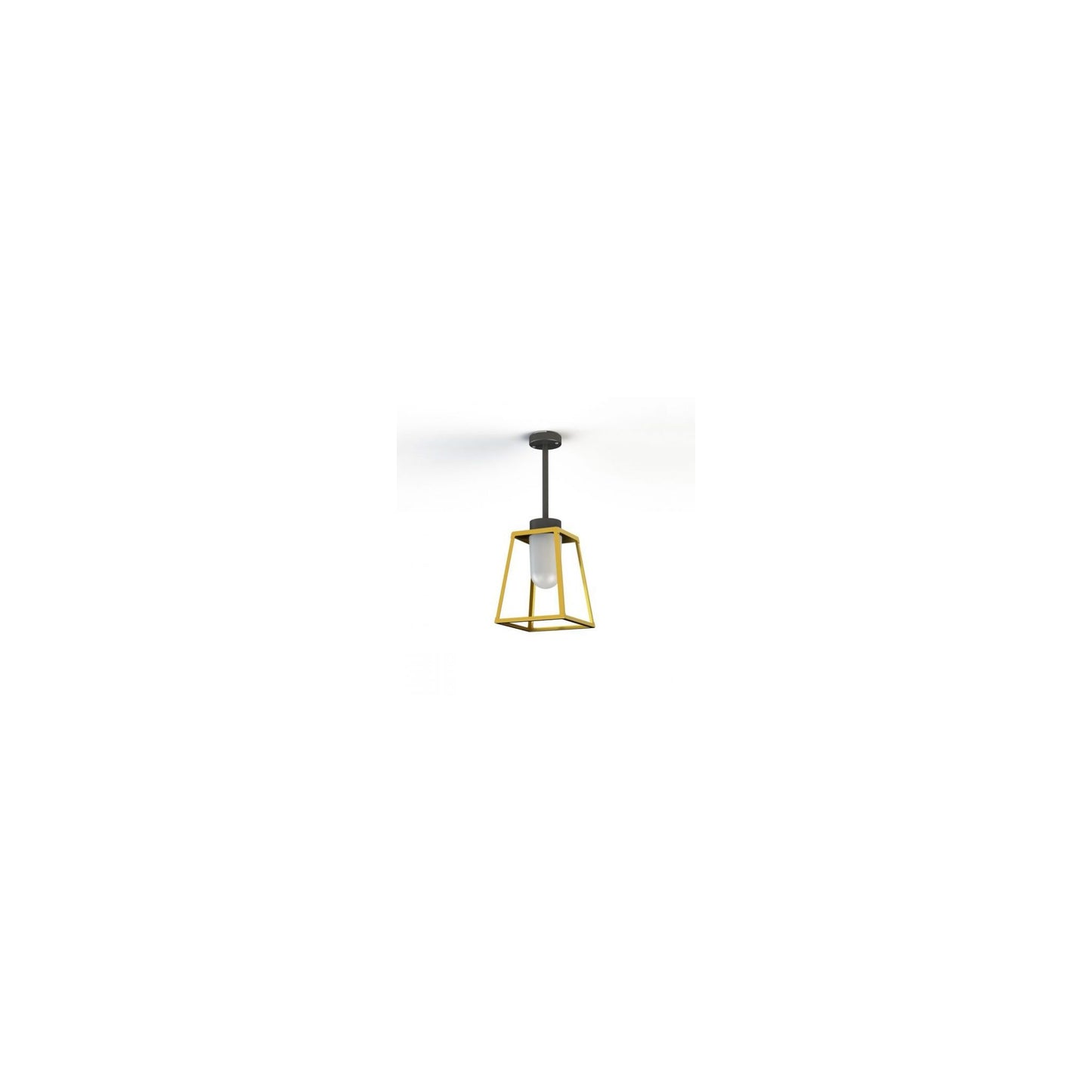 Lampiok Model 2 Small Frosted Glass Lantern with minimalist lines style frame