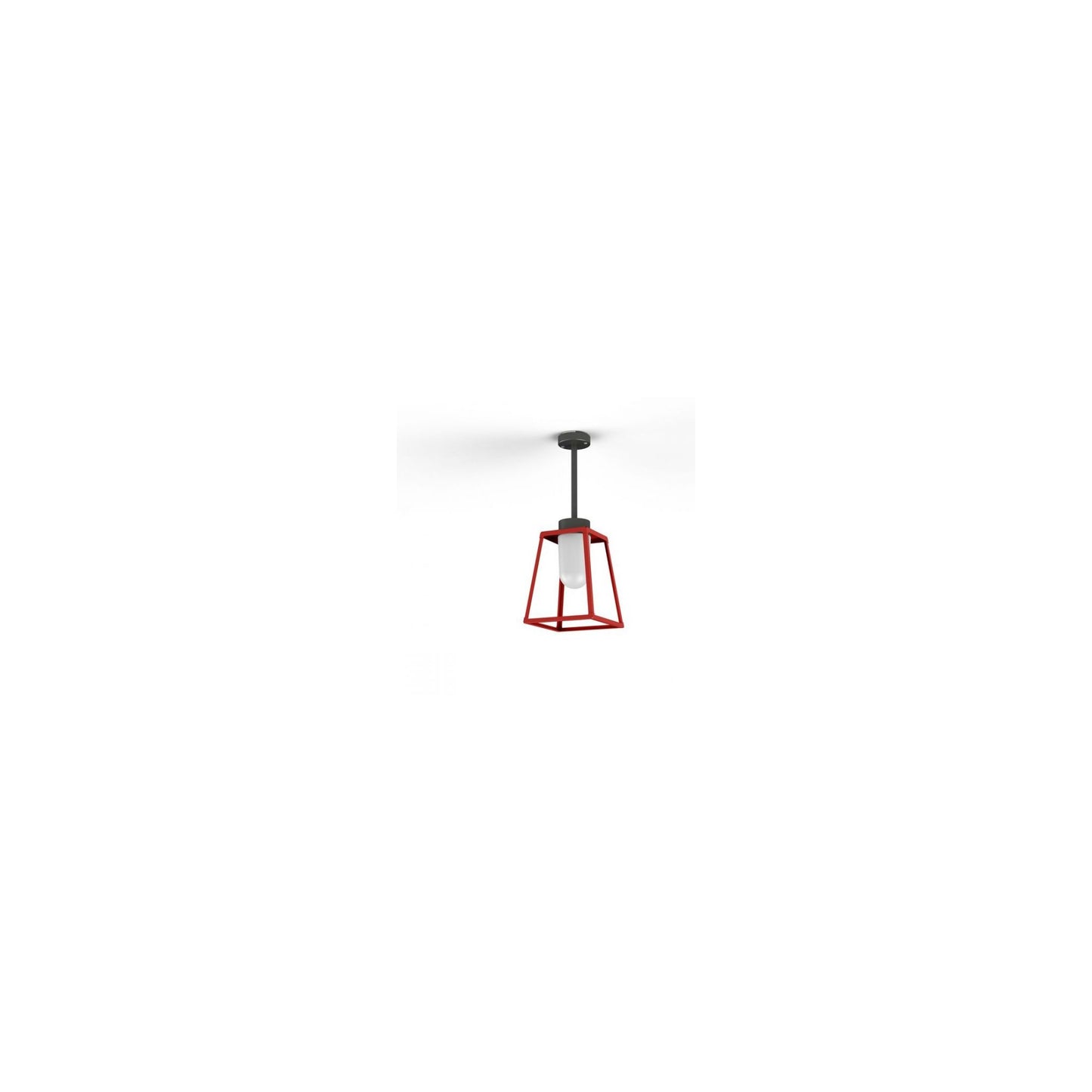 Lampiok Model 2 Small Frosted Glass Lantern with minimalist lines style frame
