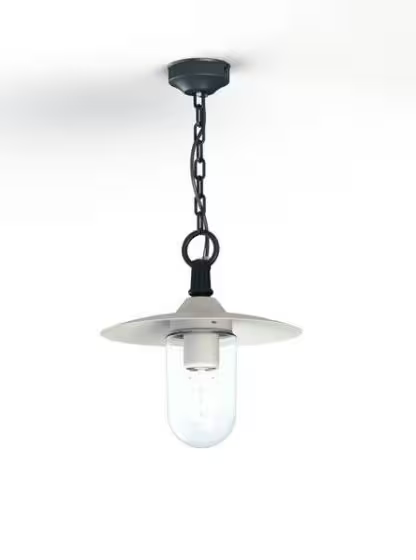 Montana Model 1 Clear Glass & White Shade Pendant