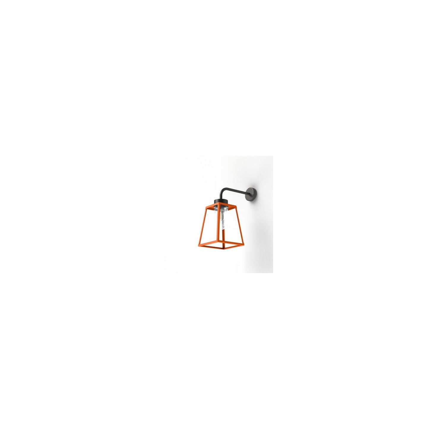 Lampiok Model 5 Wall Bracket Clear Glass Lantern with minimalist lines