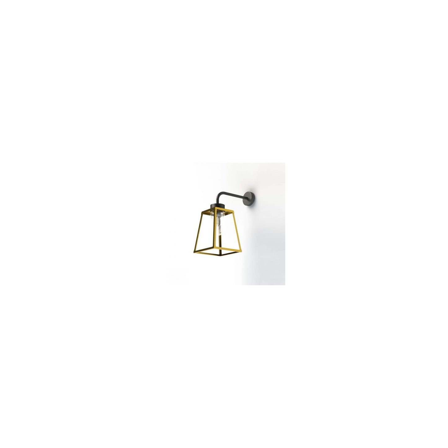 Lampiok Model 5 Wall Bracket Clear Glass Lantern with minimalist lines